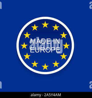 Emblema europeo realizzato in Europa Foto Stock