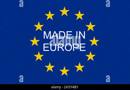 Emblema europeo realizzato in Europa Foto Stock