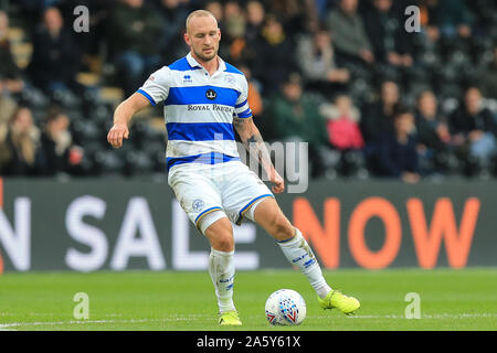 Il 19 ottobre 2019, KC Stadium di Kingston upon Hull, Inghilterra; Sky scommessa campionato, Hull City v Queens Park Rangers : corrispondono a immagine di Toni Leistner (37) di QPR Credito: David ciccioli/news immagini Foto Stock