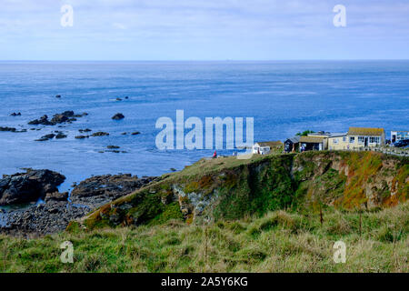 Kynance Cove penisola di Lizard Helston Cornwall Inghilterra Foto Stock