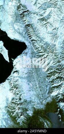 Il 2002 Olimpiadi invernali, ospitato da Salt Lake City. Vista della North Central Utah che include tutti i siti olimpici. Febbraio 8, 2001. Immagine satellitare. Foto Stock