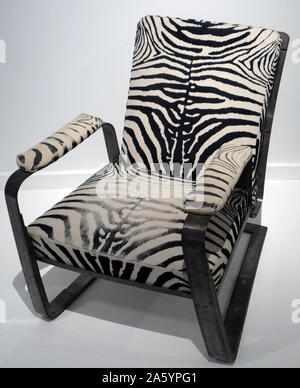 Stampa Zebra sedia da Michel Dufet (1888-1985) francese architetto e designer. Datata 1929 Foto Stock