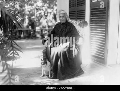 Stampa fotografica di Liliuokalani regina delle Hawaii (1838-1917) l'ultimo monarca e solo regnant regina del Regno delle Hawaii. Datata 1917 Foto Stock