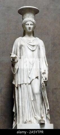 La Cariatide Townley. Cariatidi sono state figure femminili che sorgeva al posto di colonne. Questo esempio è stato trovato circa 1585-90 vicino alla Via Appia fuori Roma Foto Stock