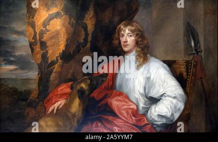 Pittura intitolata 'James Stuart, duca di Richmond e Lennox' da Anthony van Dyck (1599-1641) Barocco fiammingo artista. Risalenti al XVII secolo Foto Stock