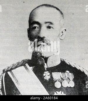 Conteggio Maresuke Nogi (1849 - 1912); in generale la Imperial esercito giapponese e un governatore di Taiwan. Egli è stato uno dei comandanti militari durante il 1894 cattura di Port Arthur dalla Cina; e il Port Arthur massacro. Egli fu una figura di spicco nella guerra Russo-Giapponese di 1904-5; come comandante delle forze che cattura Port Arthur dai russi. Foto Stock