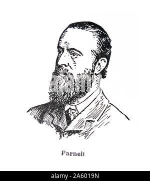 Charles Stewart Parnell (1846-1891); Nazionalista Irlandese leader politico Foto Stock