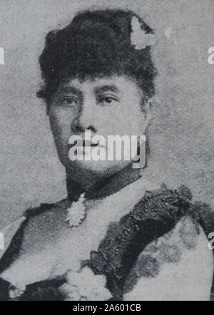 Lili?uokalani (1838 - Novembre 11, 1917), l'ultimo monarca e solo regnant regina del Regno delle Hawaii. 1891-1897 Foto Stock