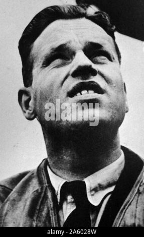 Wing Commander Guy Gibson. Egli ha portato la 617 Squadrone durante le incursioni contro il tedesco dighe nella regione della Ruhr. Foto Stock