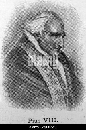 Pio VIII. Un diciannovesimo secolo il papa (1829-1830). Foto Stock