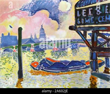André Derain 'Blackfriars Bridge", 1906, olio su tela. André Derain (1880 - 1954) era un artista francese, pittore, scultore e co-fondatore del Fauvismo Foto Stock