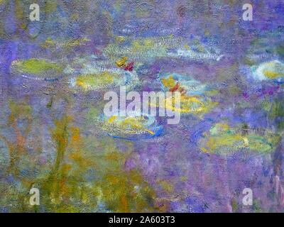 Pittura intitolata 'Water-Lilies' di Claude Monet (1840-1926) francese pittore impressionista. Datata del XIX secolo Foto Stock