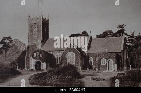 Fotografia di Santa Maria Maddalena la Chiesa, Sandringham, dove i membri della Famiglia Reale che frequentano i servizi quando in residence a Sandringham. In data xx secolo Foto Stock