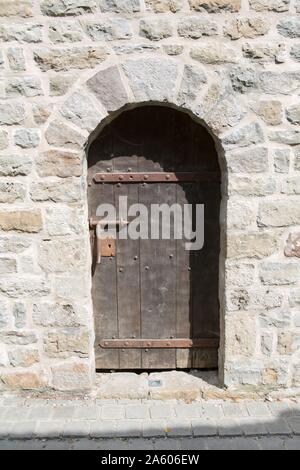 Francia, Somme, Baie de Somme, Saint Valery sur Somme, la parte superiore della città, Porte Jeanne d'Arc Foto Stock