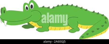 Cartoon carino alligator illustrazione vettoriale Illustrazione Vettoriale