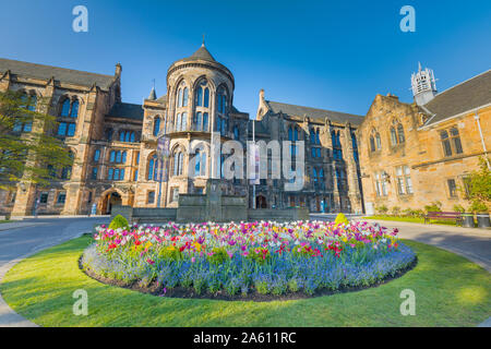 Università di Glasgow e ingresso al centro visitatori di Glasgow, Scozia, Regno Unito, Europa Foto Stock