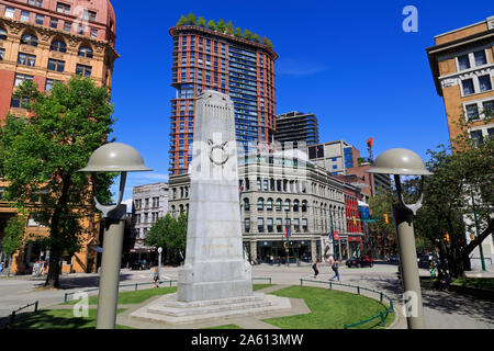 La Piazza della Vittoria, città di Vancouver, British Columbia, Canada, America del Nord Foto Stock