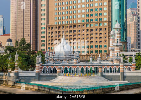 Palazzo Sultano Abdul Samad Jamek moschea, Kuala Lumpur, Malesia, Asia sud-orientale, Asia Foto Stock