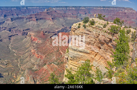 Vista del punto di Shoshone sull'Orlo Sud del Grand Canyon dal lato ovest del punto, il Parco Nazionale del Grand Canyon, UNESCO, Arizona, Stati Uniti d'America Foto Stock