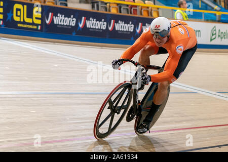 17 ottobre 2019 Apeldoorn, Paesi Bassi Trackcycling Campionato Europeo 2019 HOOGLAND Jeffrey dei Paesi Bassi Foto Stock