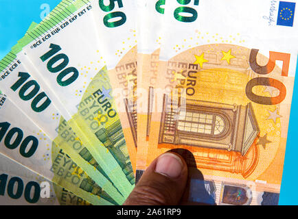 Banconote in euro Foto Stock