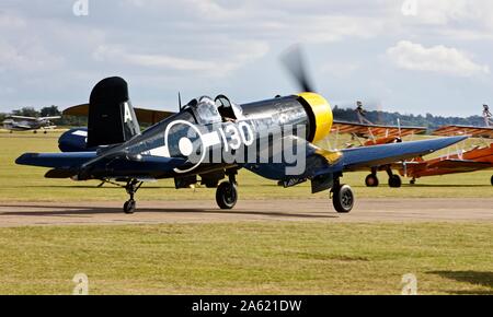 Goodyear Corsair FG-1D (G-FGID) al Flying Legends su Airshow xiv Luglio 2019 Foto Stock