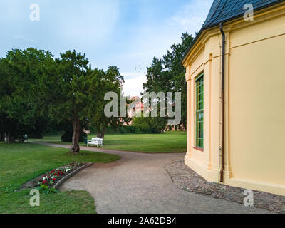 Dargun, Mecklenburg-Pomerania, Germania - 5 Agosto 2019: impressioni del Manor e Monastero Park di Dargun, Mecklenburg-Pomerania, Germania. Foto Stock