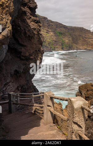 Il punto di vista della spiaggia di Nogales, La Palma Foto Stock