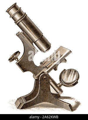 Istologia - XIX secolo microscopio apparecchiature - Watson microscopio istologico su un piedistallo Foto Stock