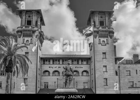 Sant'Agostino, Florida. Gennaio 26 , 2019. Lightner Museo è ospitato nella ex Alcazar Hotel costruito nel 1888 da Henry Flagler Foto Stock