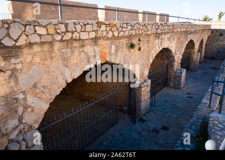 La Artilleria Park e La Bateria del calvari batteria del Calvario a Peniscola in Spagna Foto Stock