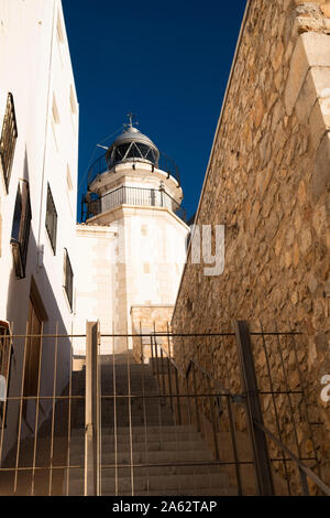 Il faro a Peniscola in Spagna Foto Stock