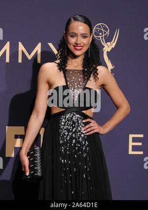 Settantunesima Emmy Awards (2019) Sala stampa tenutasi presso la Microsoft Theatre di Los Angeles, California. Dotato di: Nathalie Emmanuel dove: Los Angeles, California, Stati Uniti quando: 22 set 2019 Credit: Adriana M. Barraza/WENN.com Foto Stock