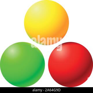 Set di luminose palle colorate Illustrazione Vettoriale