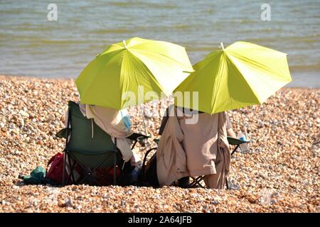 Spiaggia di Bexhill-on-Sea Foto Stock