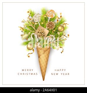 Bouquet natalizio Illustrazione Vettoriale