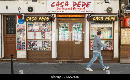 Il leggendario ristorante spagnolo casa pepe, vista esterna Foto Stock