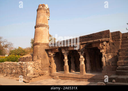 Forte di Daulatabad, all'interno della struttura di edificio, nel distretto di Aurangabad, Maharashtra Foto Stock