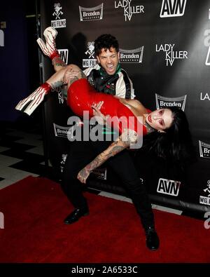 Las Vegas, NV, Stati Uniti d'America. 23 Ott, 2019. Le piccole mani, Joanna Angel presso gli arrivi per LADY KILLER TV Premiere, Brenden Theatre al Palms Casino Resort di Las Vegas, NV Ottobre 23, 2019. Credito: JA/Everett raccolta/Alamy Live News Foto Stock