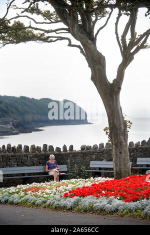 La città balneare di Clevedon in North Somerset, Regno Unito Foto Stock