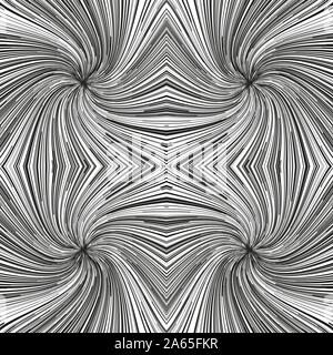 Bianco e nero moderno astratto cerchi concentrici texture. Abstract strisce a spirale sfondo, ottico, op art seamless pattern. Illustrazione Vettoriale. Sfondo di mezzitoni. Illustrazione Vettoriale