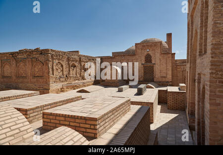 Cimitero Chor Bakr, tombe della necropoli Chor-Bakr, Bukhara, Uzbekistan in Asia centrale Foto Stock
