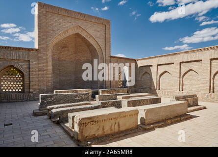 Cimitero Chor Bakr, tombe della necropoli Chor-Bakr, Bukhara, Uzbekistan in Asia centrale Foto Stock
