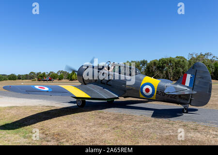 Commonwealth Aircraft Corporation CA-16 Wirraway VH-CAC un australiano ha progettato e costruito il trainer aeromobili utilizzati da th Foto Stock