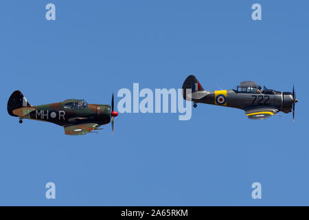 Commonwealth Aircraft Corporation CA-16 Wirraway e CA-13 Boomerang Australian progettato e costruito gli aeromobili utilizzati da Foto Stock