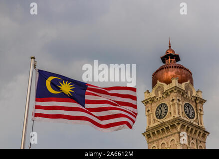 Kualar Lumpur Malaysia. Il 12 marzo 2019. Una vista di Masjid jamek Palazzo Sultano Abdul Samad moschea di Kuala Lumpur in Malesia Foto Stock