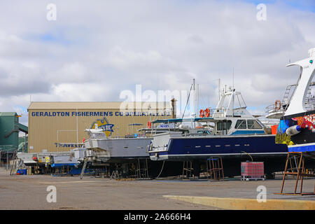 GERALDTON, AUSTRALIA -9 LUG 2019- vista sull Oceano Indiano porta nel centro storico della città di Geraldton, una città costiera nel Mid West regione Western Au Foto Stock