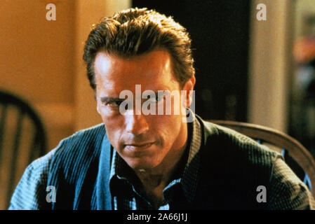 Vero bugie è un 1994 azione americana commedia film thriller scritto, diretto e co-prodotto da James Cameron. Esso stelle Arnold Schwarzenegger, Jamie Lee Curtis, Tom Arnold, arte Malik, Tia Carrere, Bill Paxton, Eliza Dushku, Grant Heslov e Charlton Heston. Questa fotografia è fornito per il solo uso editoriale ed è il copyright del film company e/o il fotografo designato assegnato dal film o società di produzione. Foto Stock