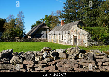 Juri-Jaagu inquilino fattoria dalla Muhu island (inizio del XX secolo). Estonian Open Air Museum. Rocca al Mare, Tallinn. Estonia Foto Stock