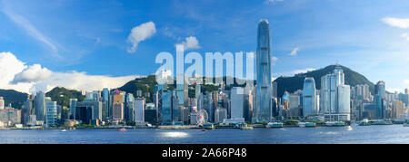 Skyline di Hong Kong Island, Hong Kong, Cina Foto Stock